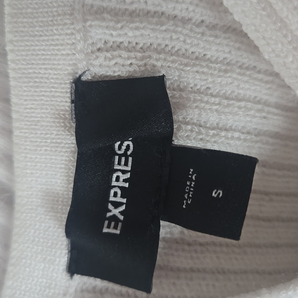 Express White Ribbed Midi Dress - Picture 9 of 10